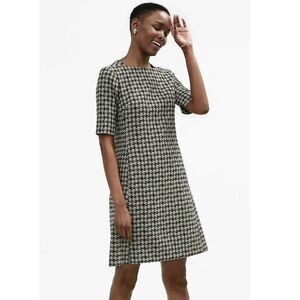 MM Lafleur Emily Dress Black Sand Houndstooth Size 10